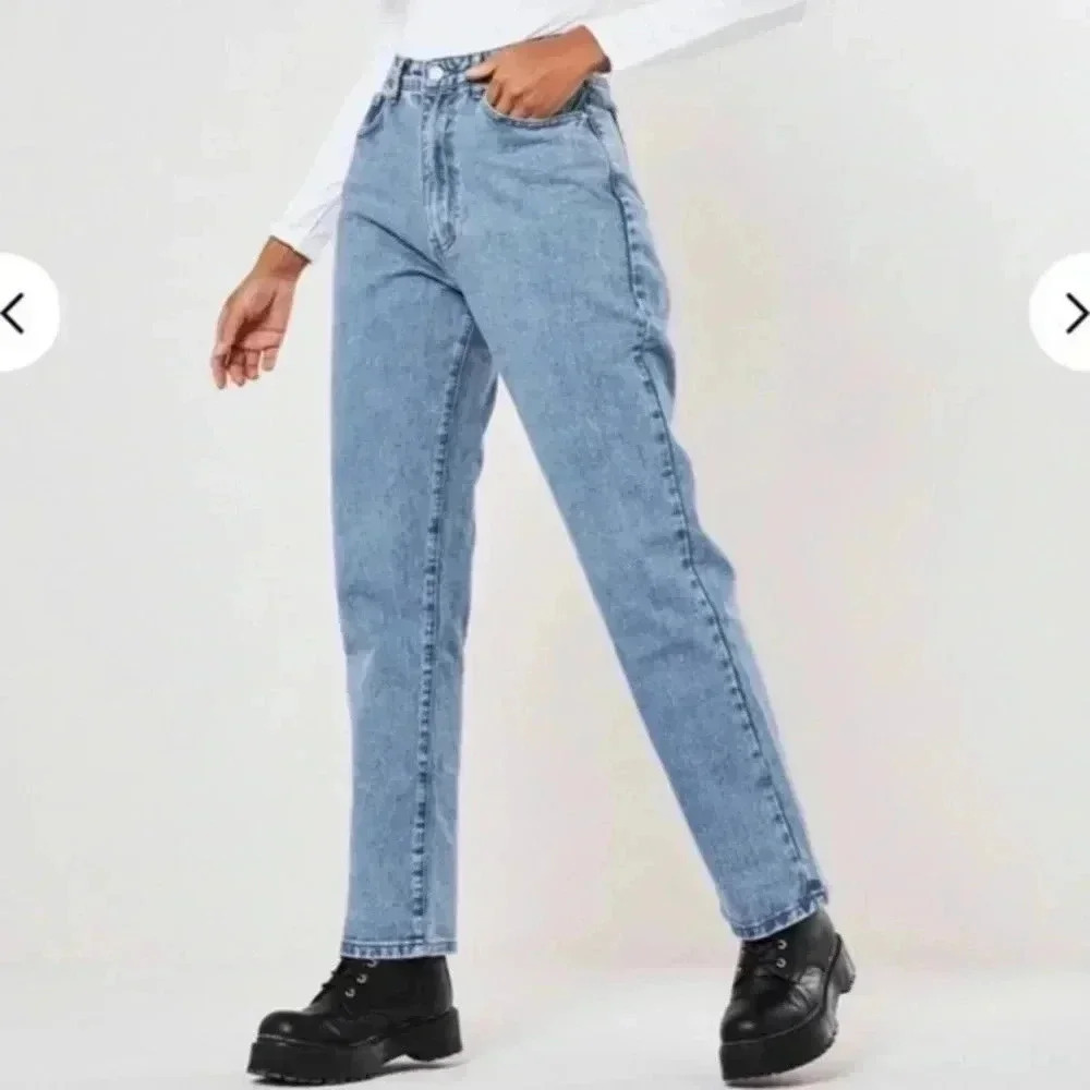 Missguided NWT Light Blue High Rise Boyfriend Jean 12R - Picture 6 of 15